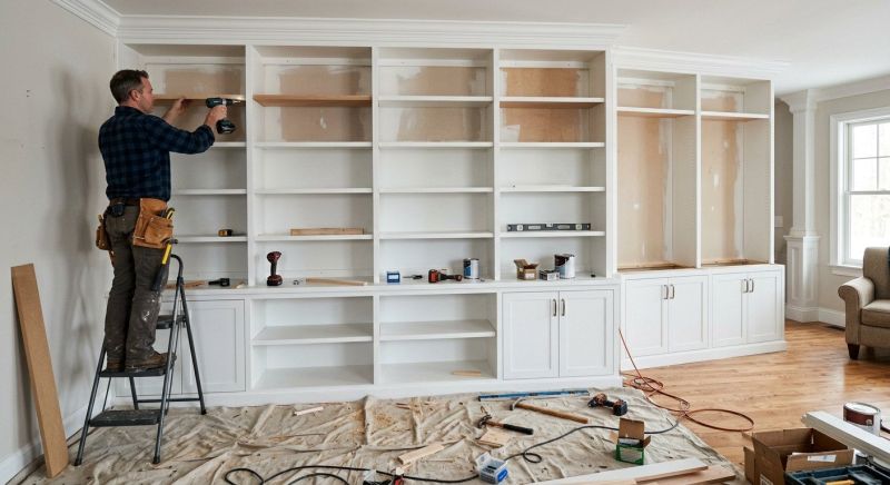 Custom Bookshelves Installation in Alexandria, VA
